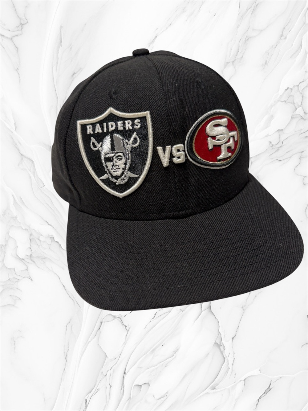 New Era custom Black Raiders vs 49ers Rivalry Snapback Hat
